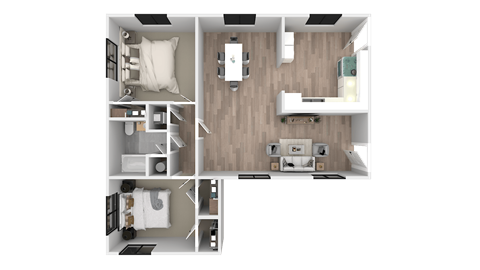 a 1 bedroom floor plan  the residences at city center apartments